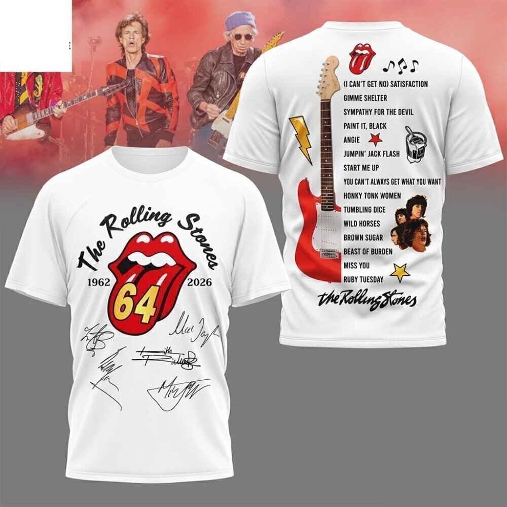 The Rolling Stones 64Th Anniversary Shirt 2026 Rock Band Fan Gift T Shirt .